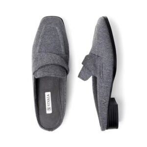 VIVAIA Square-Toe Knot Wool Mules (EU/40 US/9) Gray
